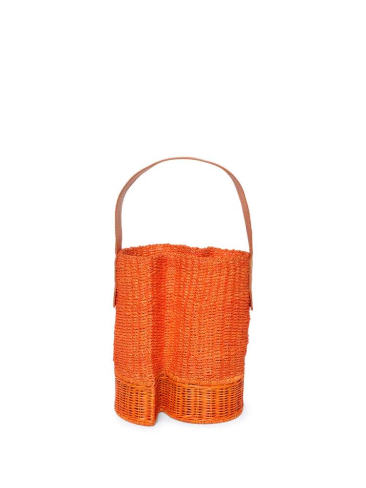 sacai small woven basket bag - Orange Cover