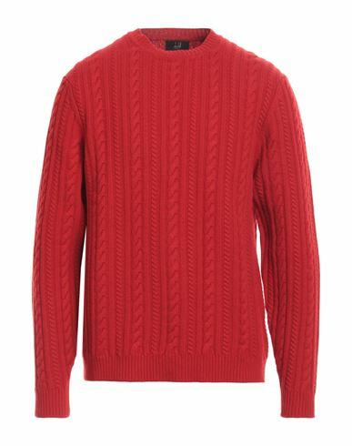 Dunhill Man Sweater Red Merino Wool, Cashmere Cover