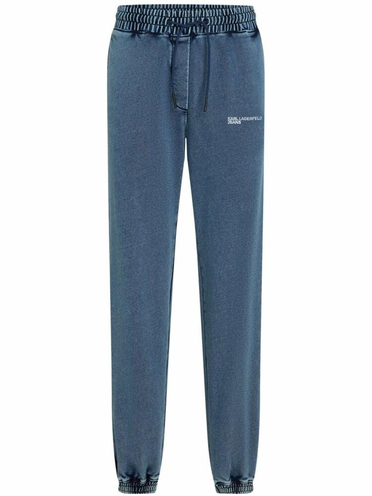 Karl Lagerfeld Jeans acid-wash track pants - Blue Cover