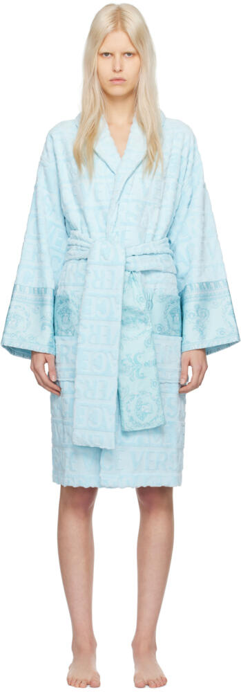 Versace Underwear Blue 'I Heart Baroque' Robe Cover