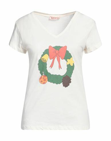 Kontatto Woman T-shirt Off white Cotton Cover