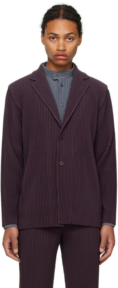 HOMME PLISSÉ ISSEY MIYAKE Purple Tailored Pleats 2 Blazer Cover