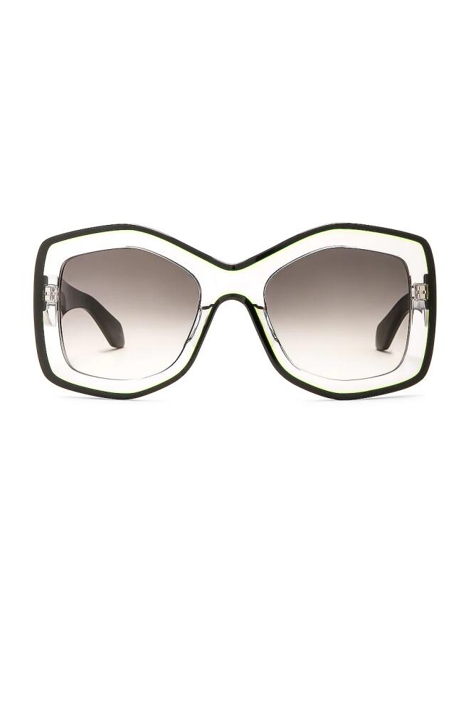 ALAÏA Square Acetate Sunglasses in Black Cover