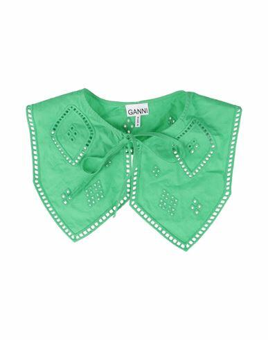 Ganni Woman Scarf Green Organic cotton Cover