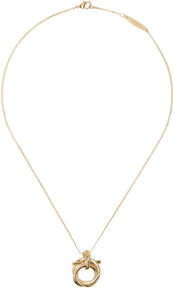 Ferragamo Gold Gancini Pendant Necklace Cover