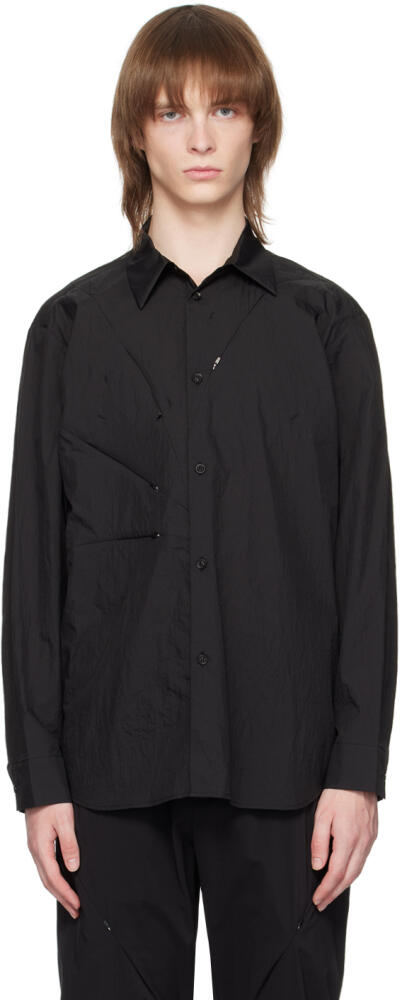 POST ARCHIVE FACTION (PAF) Black Button Shirt Cover