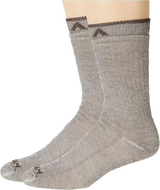 Wigwam Merino Comfort Hiker 2-Pack (Taupe) Crew Cut Socks Shoes Cover