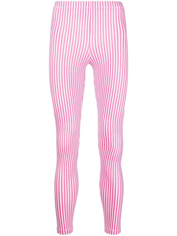 Comme des Garçons Homme Plus vertical-stripe leggings - Pink Cover