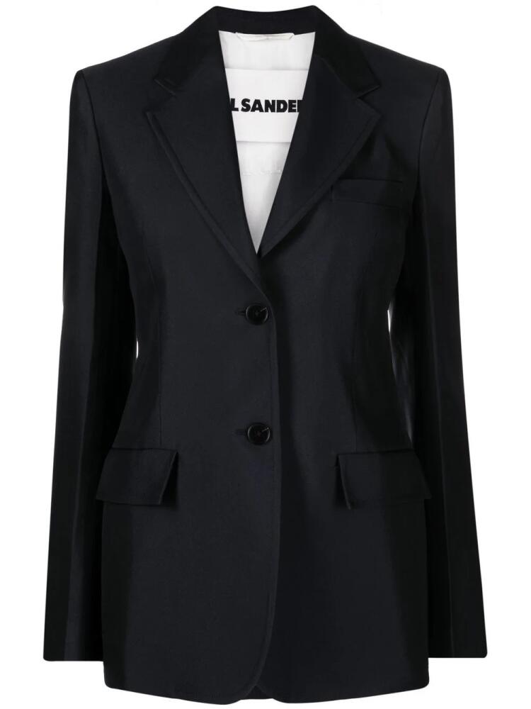 Jil Sander tailored single-breasted blazer - Blue Cover