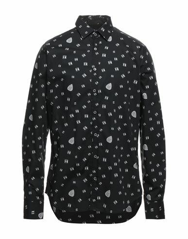 John Richmond Man Shirt Black Cotton Cover