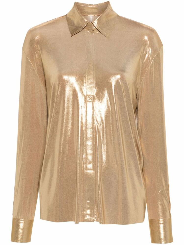 Norma Kamali NK lamé shirt - Gold Cover