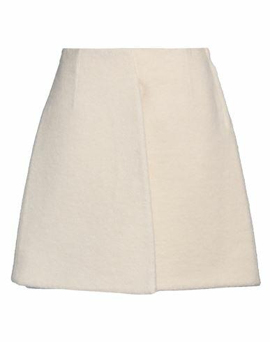 Jil Sander Woman Mini skirt Ivory Virgin Wool, Alpaca wool, Polyamide Cover