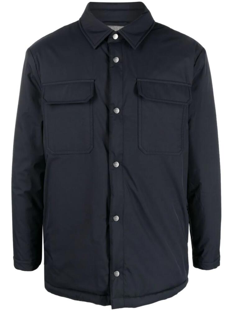 Kiton quilted shirt jacket - Blue Cover