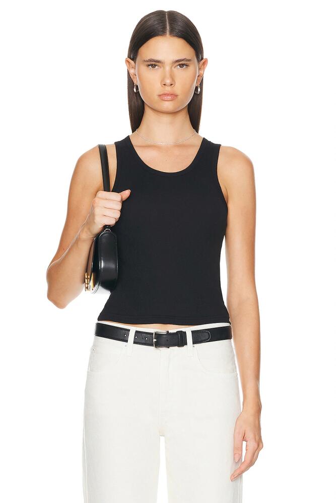 Eterne Fitted Tank Top in Black Cover