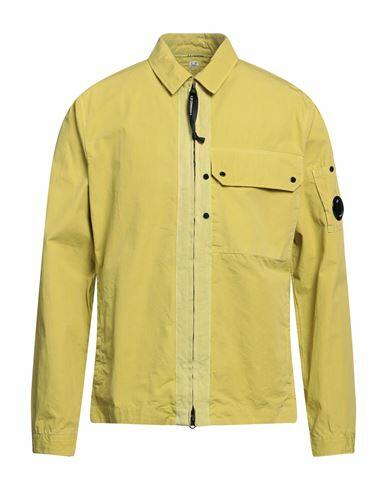 C. p. Company Man Shirt Acid green Cotton Cover