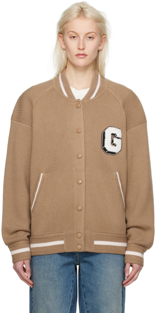 Givenchy Beige Appliqué Bomber Jacket Cover