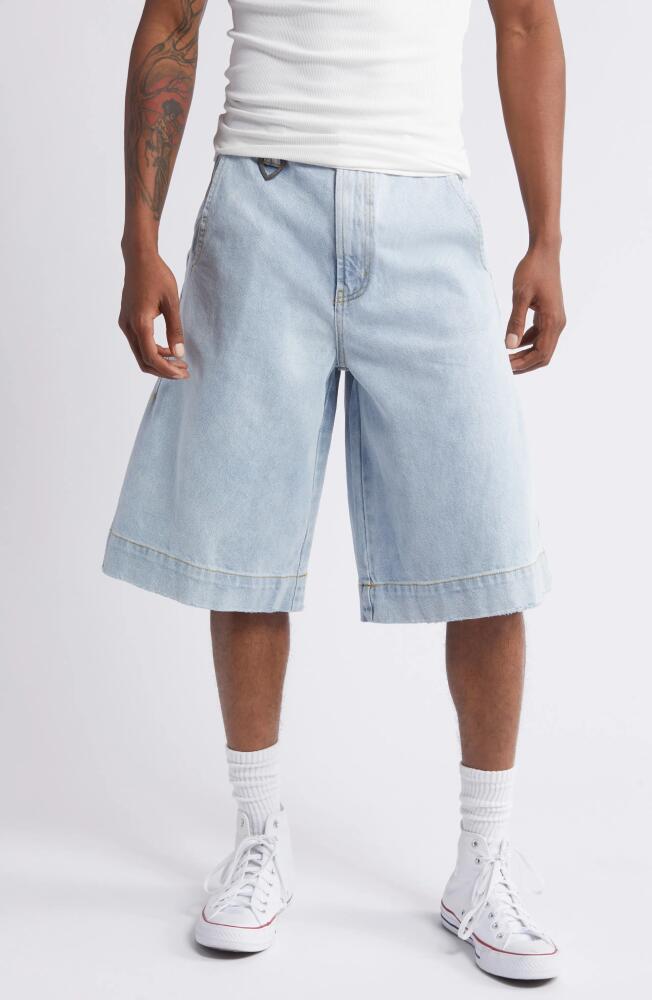 Elwood Trapezoid Denim Shorts in Indigo Cover