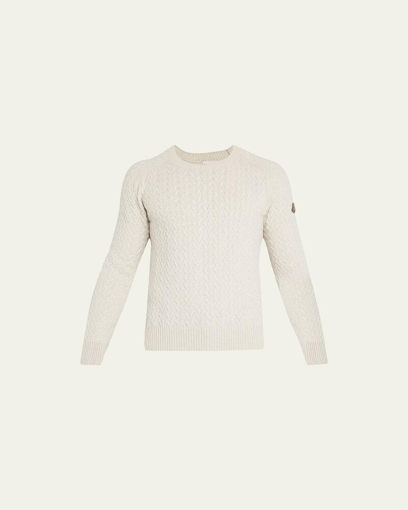 Moncler Men's Cable-Knit Wool Sweater Cover