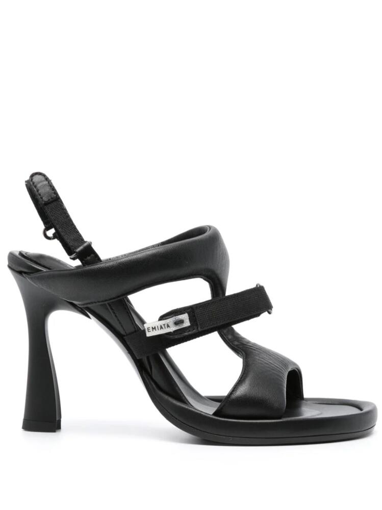 Premiata 95mm leather sandals - Black Cover