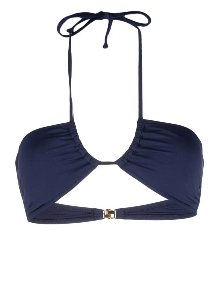 Moschino halterneck bikini top - Blue Cover