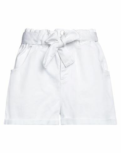 Relish Woman Shorts & Bermuda Shorts White Cotton Cover