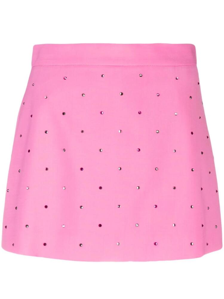 MSGM high-waist studded skirt-shorts - Pink Cover