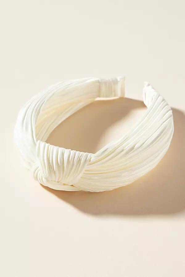 By Anthropologie Everly Pleated Knot Headband Cover