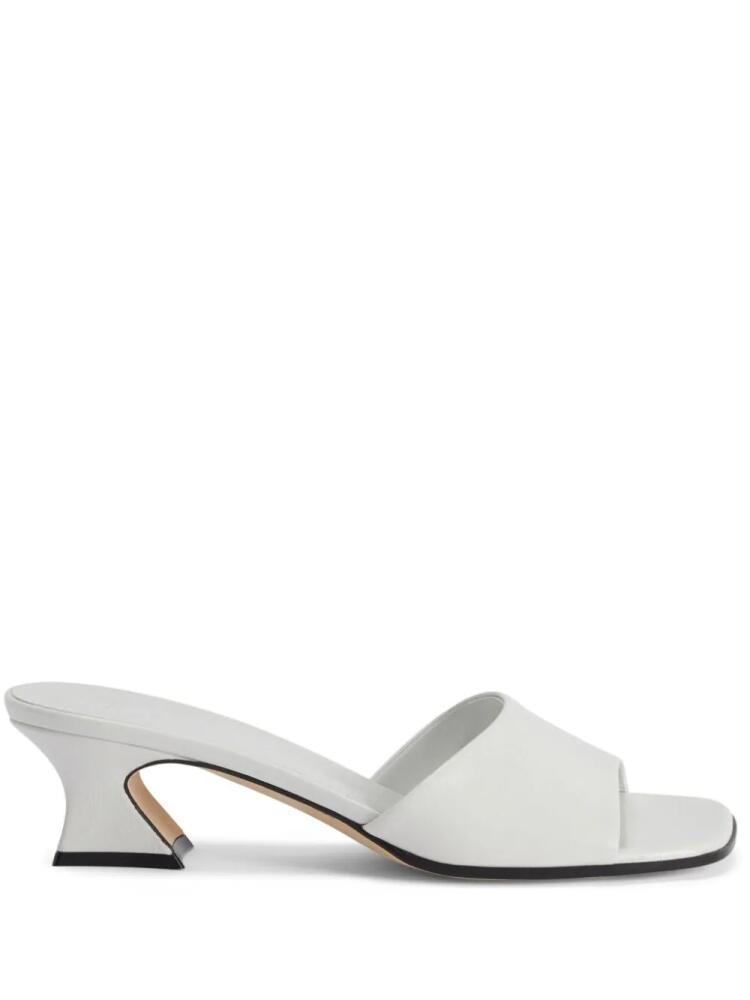 Giuseppe Zanotti Solhene 45mm leather mules - White Cover