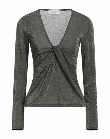 Kaos Woman Sweater Military green Polyester, Viscose, Polyamide, Metallic Polyester, Elastane Cover