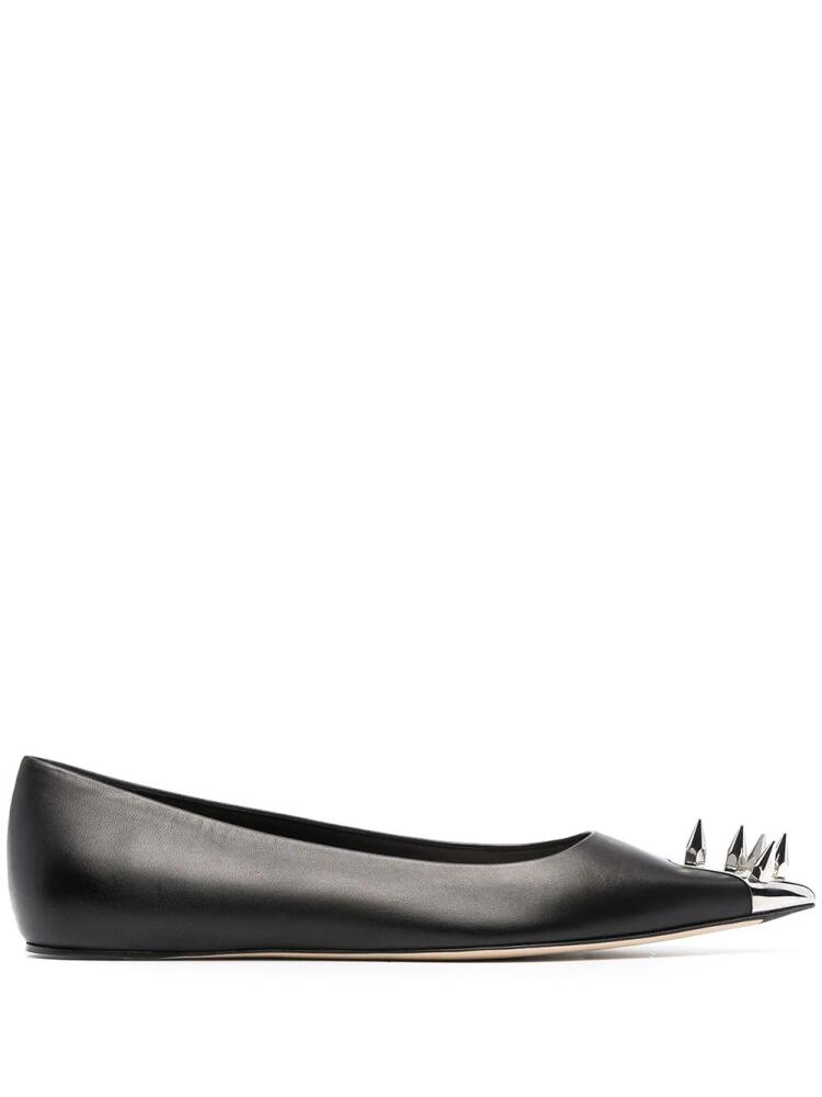 Alexander McQueen spike stud ballerina shoes - Black Cover