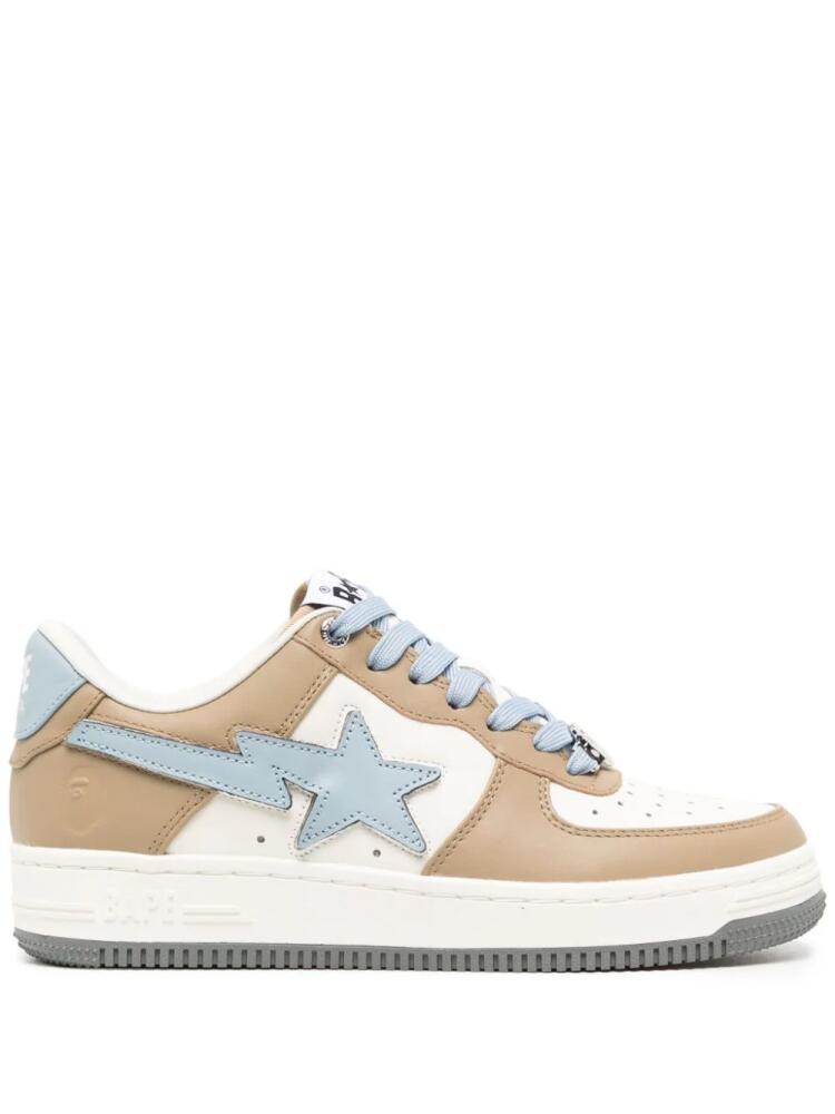 A BATHING APE® colour-block leather sneakers - White Cover