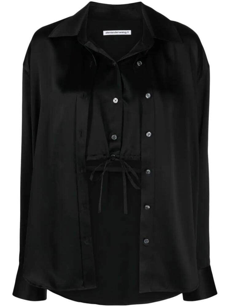 Alexander Wang layered silk shirt - Black Cover