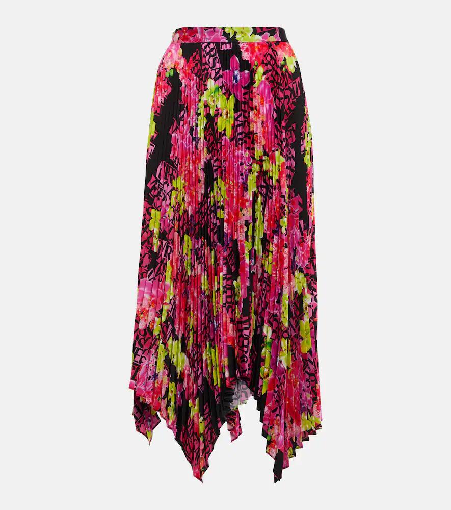 Versace Logo Orchid pleated midi skirt Cover