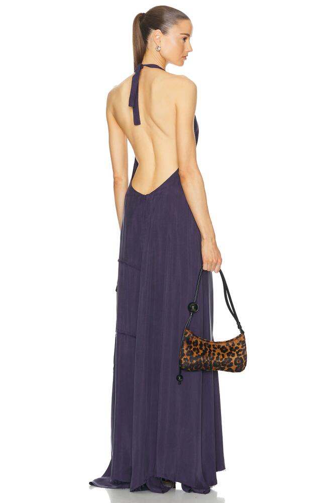 SIEDRES Welise Halter Neck Maxi Dress in Purple Cover