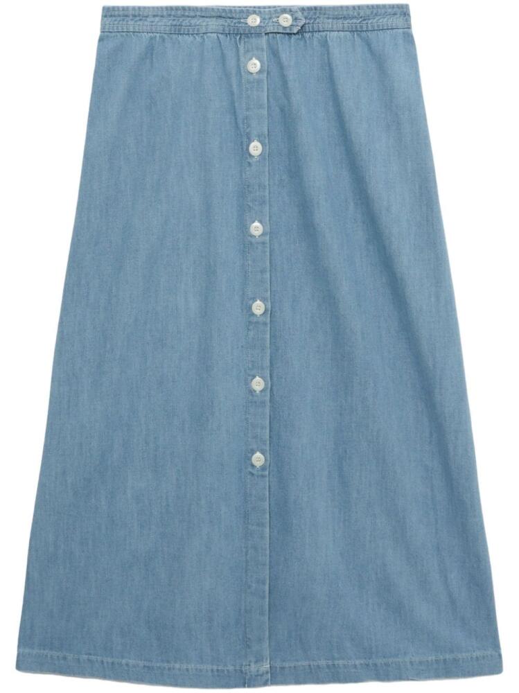 A.P.C. high-rise denim skirt - Blue Cover