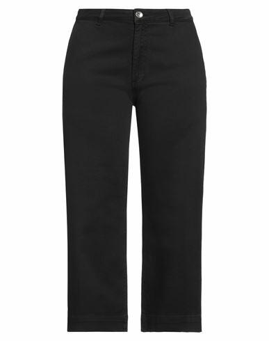 Take-two Woman Jeans Black Cotton, Elastane Cover