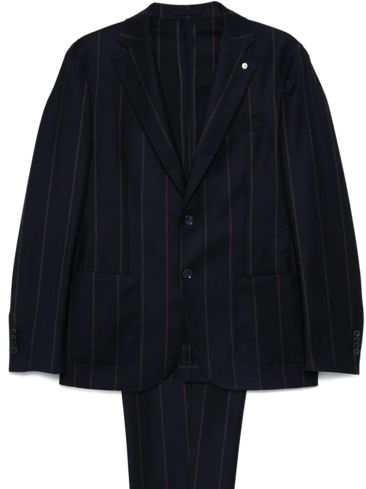 LUIGI BIANCHI MANTOVA pinstriped suit - Blue Cover