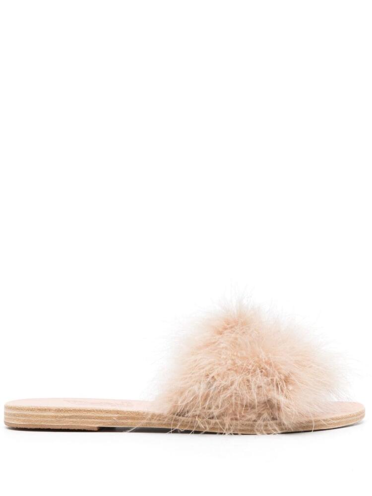 Ancient Greek Sandals Mia Marabu flat feather sandals - Neutrals Cover