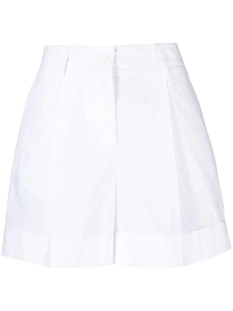 P.A.R.O.S.H. pleat-detailing poplin shorts - White Cover