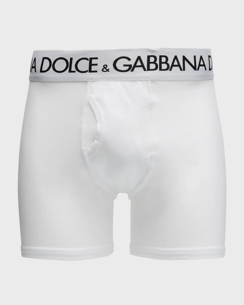 Dolce & Gabbana Men's Waistband-Logo Long Boxer Briefs Cover