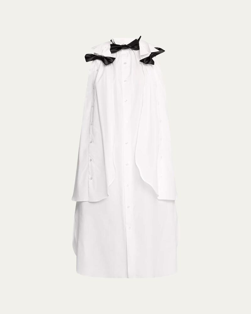 Noir Kei Ninomiya Bow Button-Front Midi Dress Cover