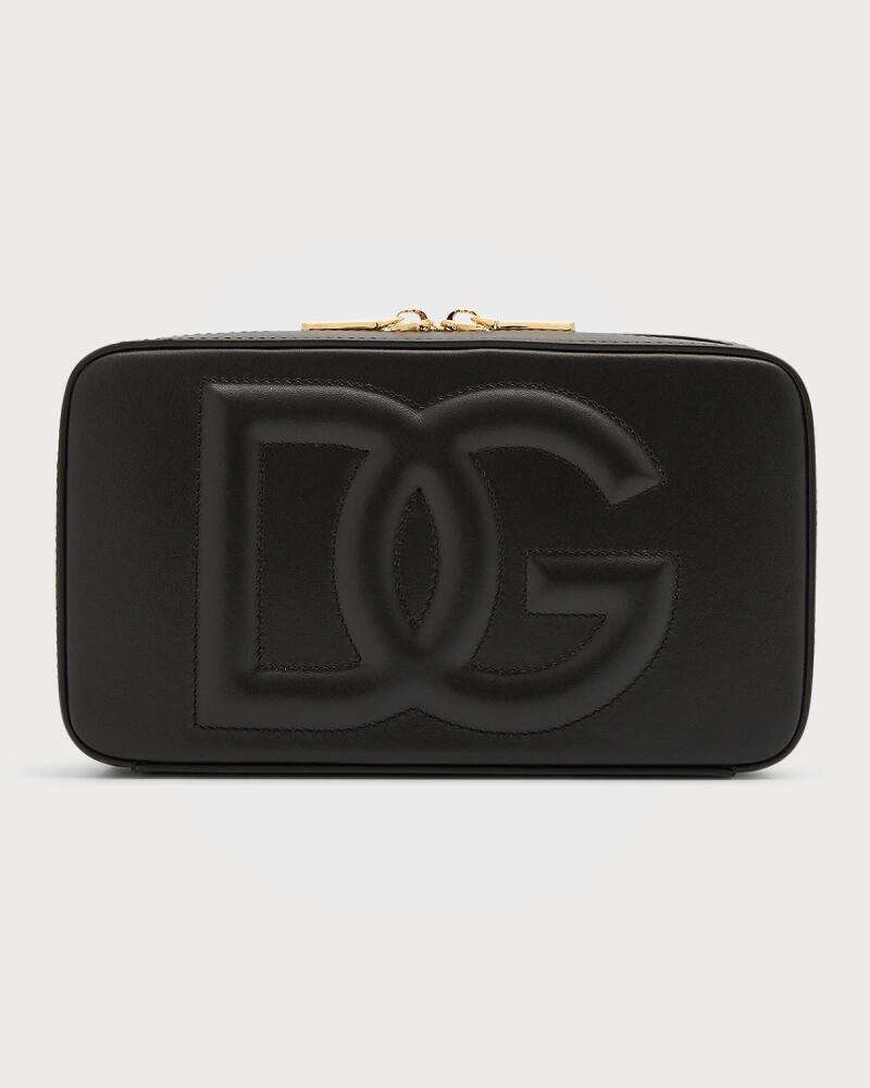 Dolce & Gabbana DG Logo Zip Leather Clutch Bag Cover