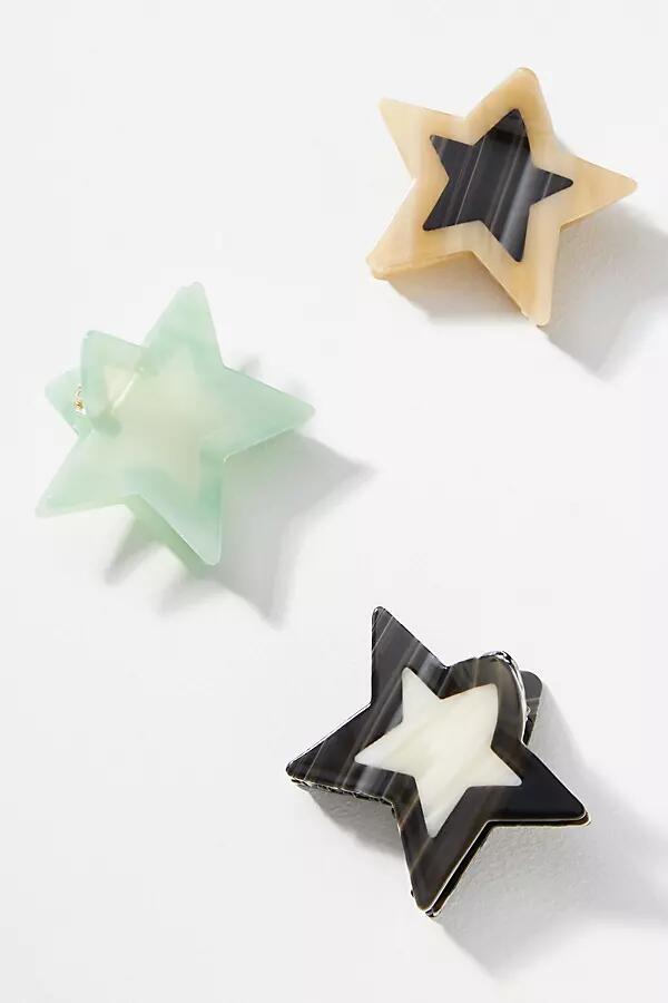 By Anthropologie Star Hair Claw Clips, Set of 3 Cover