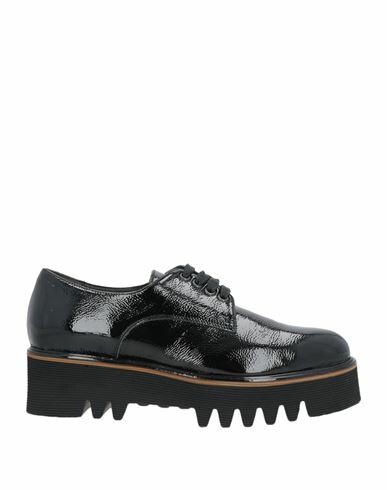 Jeannot Woman Lace-up shoes Black Soft Leather Cover