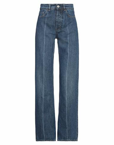 Our Legacy Woman Jeans Blue Cotton, Lyocell, Linen, Brass Cover