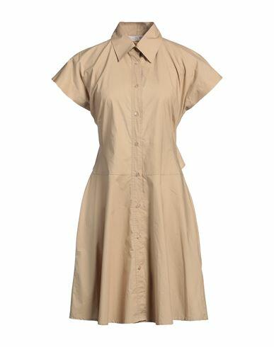 19.70 Nineteen Seventy Woman Midi dress Beige Cotton Cover