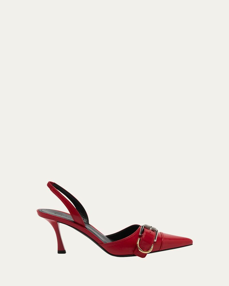 Givenchy Voyou Leather Buckle Slingback Pumps Cover