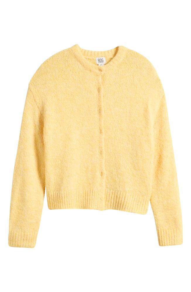 BDG Urban Outfitters Fluffy Cardigan in Lemon Cover