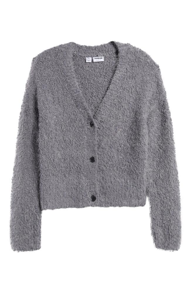 Noisy may Sassy Bouclé Cardigan in Charcoal Gray Cover