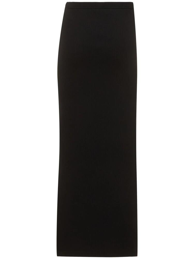 ALEXANDER WANG Cotton Maxi Skirt W/embossed Logo Cover